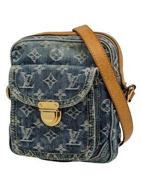 Louis Vuitton Camera Bag Pochette Monogram Denim Blue